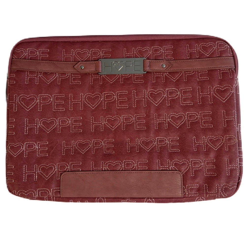 Miche Hope dusty rose faux leather laptop sleeve